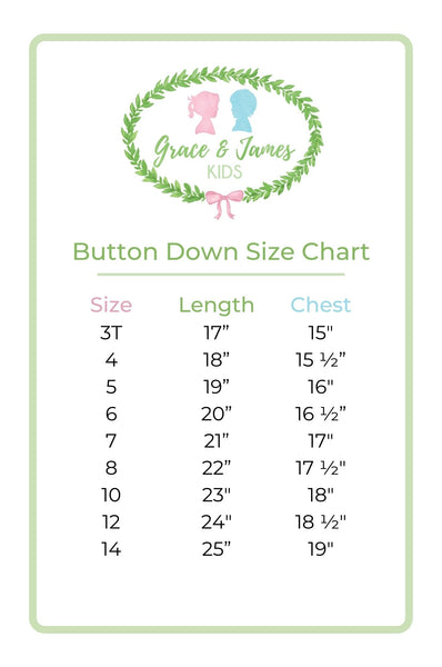 Boys Button Down Size Chart