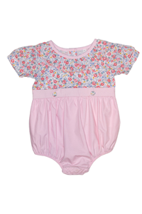 Girl's Pink Floral Spring Bubble