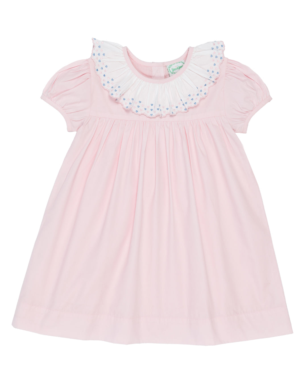 Grace and James Kids Birdie Dress with Heart Embroidery