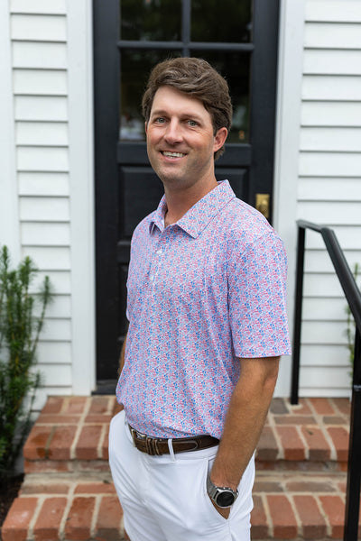 Mens Patriotic Performance Polo