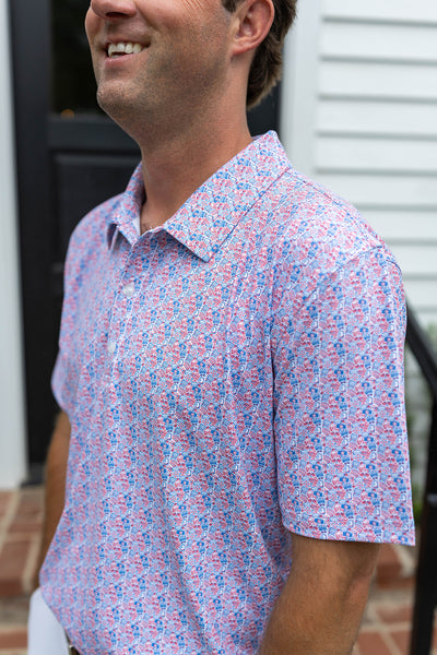 Mens Patriotic Performance Polo