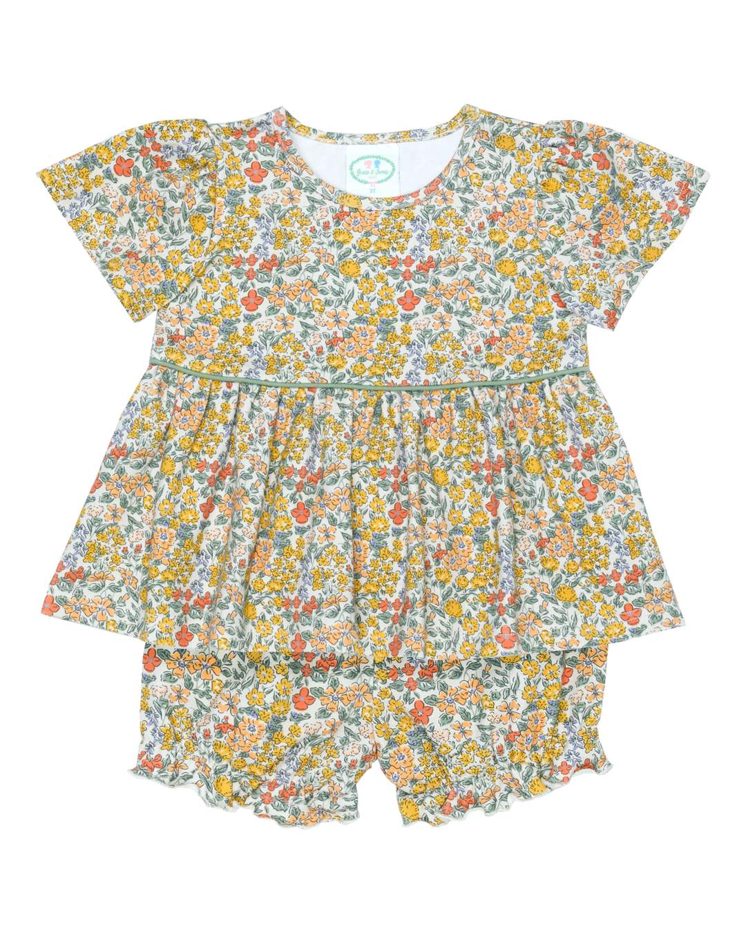 Harper Floral Diaper Set