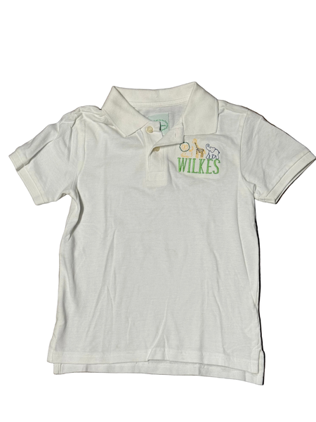 "WILKES" Zoo Monogrammed Collared Shirt