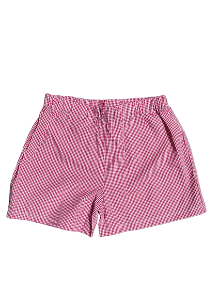 Red Gingham Robert Classic Shorts - SAMPLE