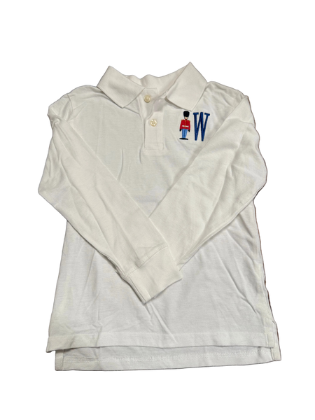 'W' White Collared Shirt - SAMPLE