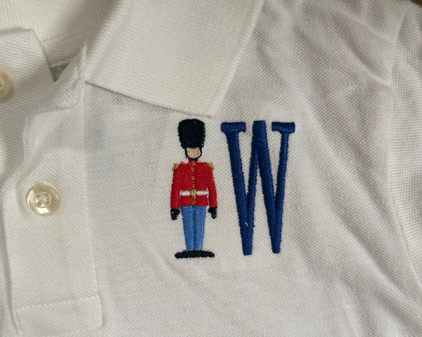 'W' White Collared Shirt - SAMPLE
