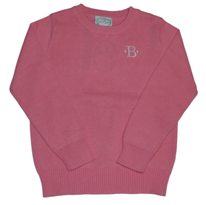 Pink Wright Knit Sweater with 'B' - SAMPLE