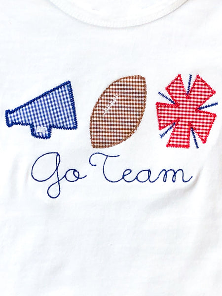 Cheerleader Trio Applique Long Sleeve Tee - SAMPLE