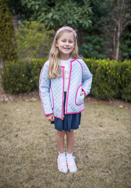 Little Girl Wearing the Carolina Reversible Jacket