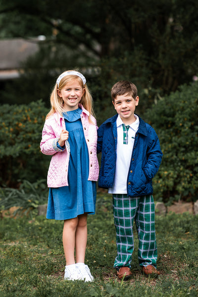 Siblings Wearing Matching Molly and Campbell Plaid Styles