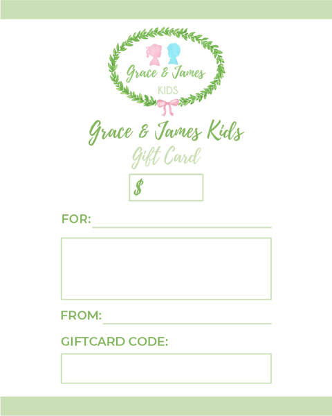 Grace & James Kids Gift Card