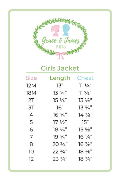 Girls Jacket Sizing Chart