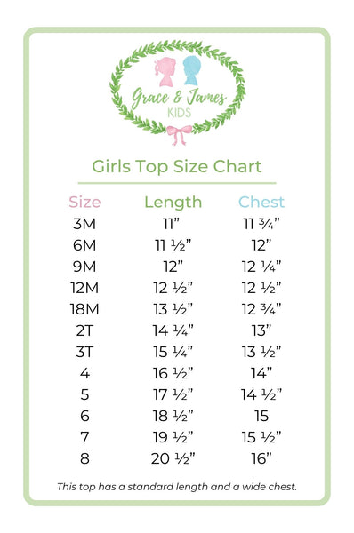 Girls Top Size Chart