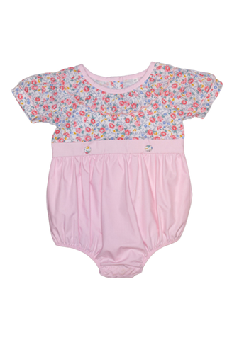 Girl's Pink Floral Spring Bubble