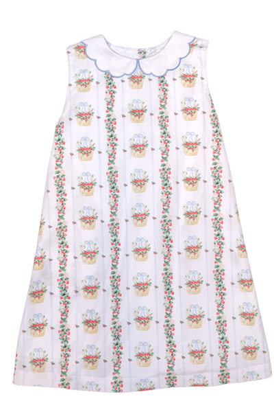 Custom Strawberry Print Spring Dress