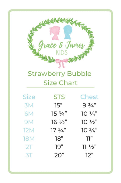 Strawberry Bubble Size Chart